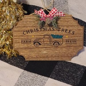Christmas truck sign